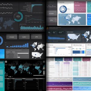 Data Studio Toolkit - 6 Light & Dark Dashboards, UI Elements and Styles