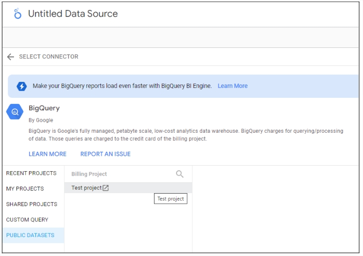 Link big query and looker studio step 4