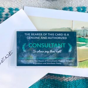 Laminated Official Consultant Card (Limited Edition)