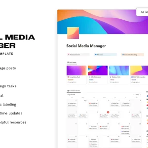 Social Media Manager (Notion Template)