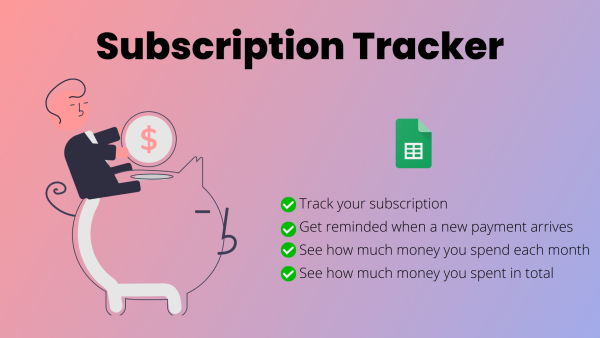 Subscription Tracker [Gsheet]