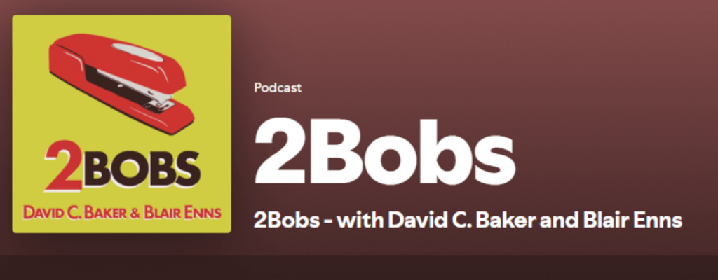 2Bobs podcast logo on Spotify. 