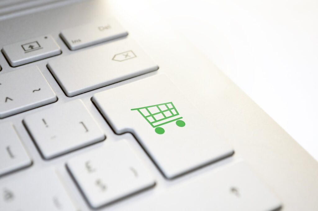 The E-Commerce Cart Icon featured on a keyboard.