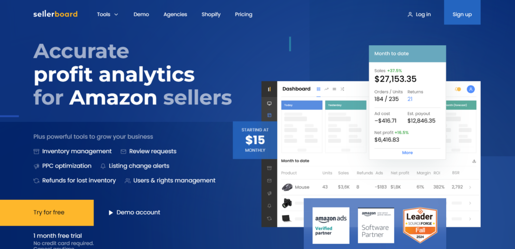 Amazon Profit Analytics Seller Tool