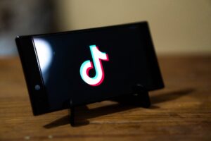 TikTok being displayed on a smartphone